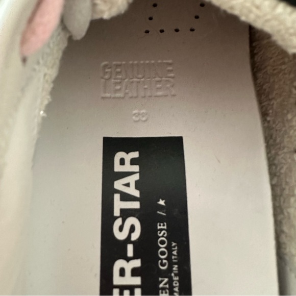 Golden Goose White Leather Pink Laces Superstar Sneakers - Picture 4 of 9